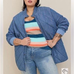 Chambray Quilted Shacket